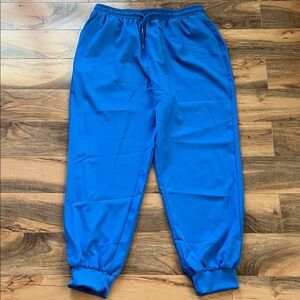 Blue Scrub Jogger Pants Stretch Medical Workwear Women’s XL Elastic Waist